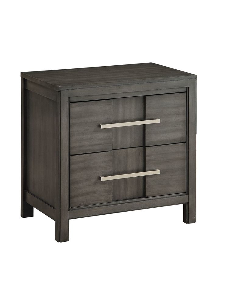 Stylish and affordable light gray nightstand by Furniture of America