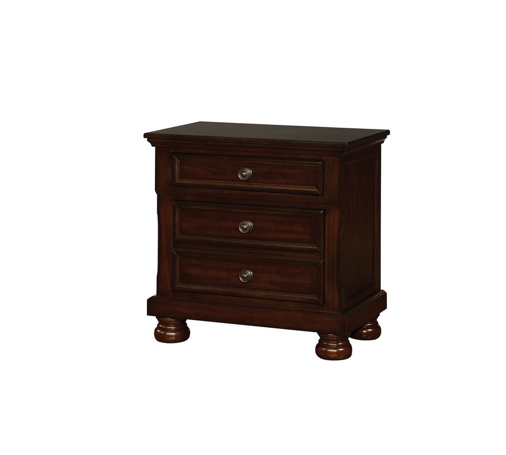 Cherry traditional finish nightstand by Furniture of America