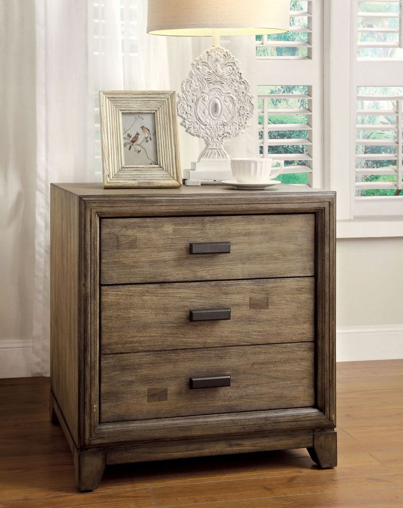Tranitional style natural ash nightstand by Furniture of America