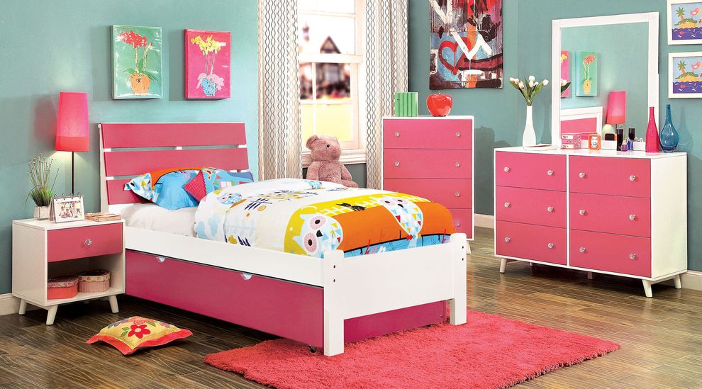 Transitional style slatted headboard youth bed by Furniture of America