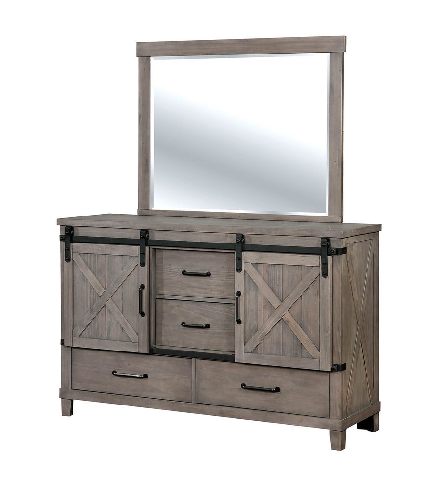 Plank style transitional gray dresser by Furniture of America