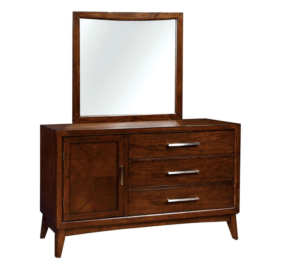 Cherry finish contemporary style dresser by Furniture of America