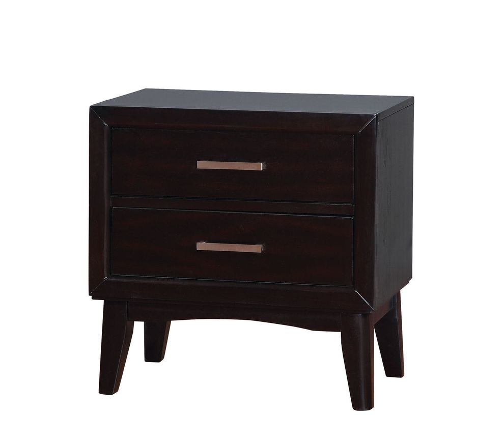 Espresso finish contemporary style nightstand by Furniture of America