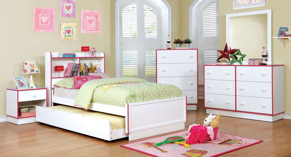 PInk & white kids bedroom set by Furniture of America