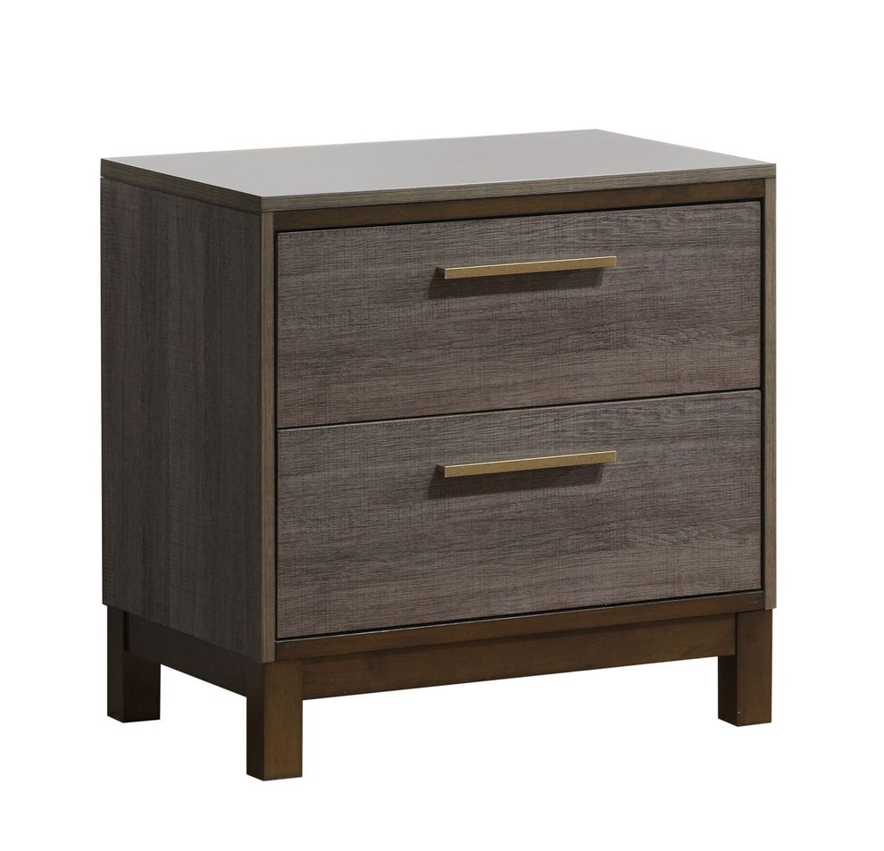 Contemporary ash gray two-toned nightstand by Furniture of America