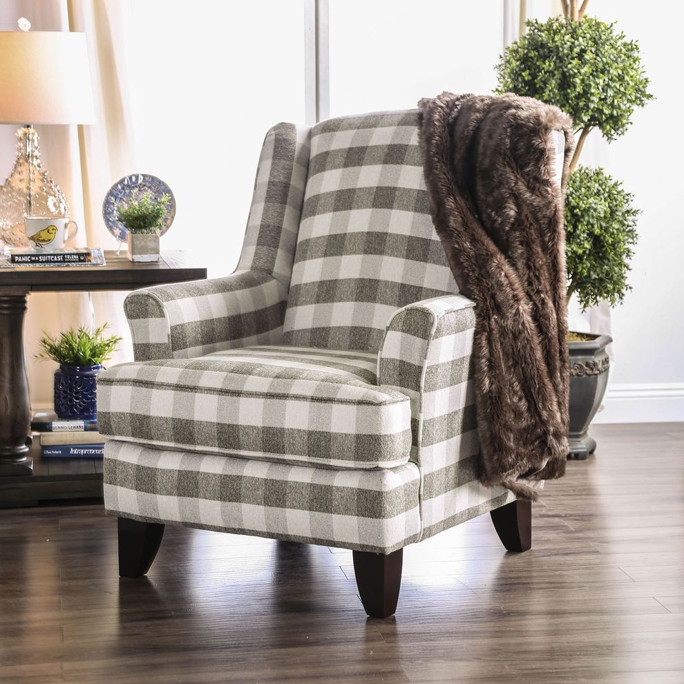 Transitional style cozy US-made chair by Furniture of America