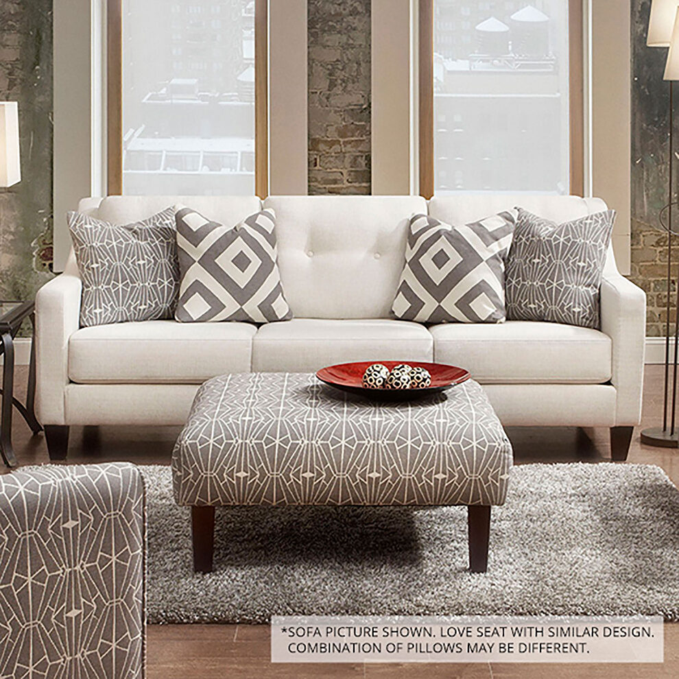 Ivory contemporary loveseat by Furniture of America