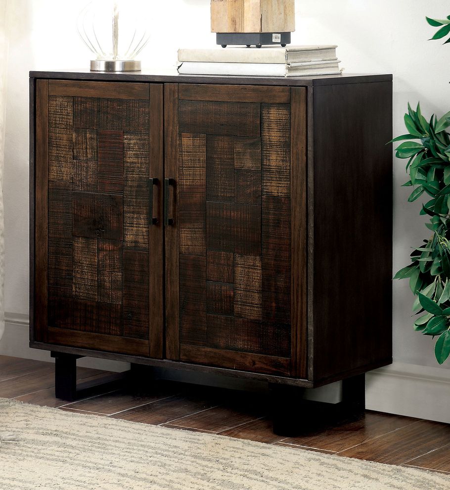 Oak/Multi Transitional Hall Way Cabinet by Furniture of America