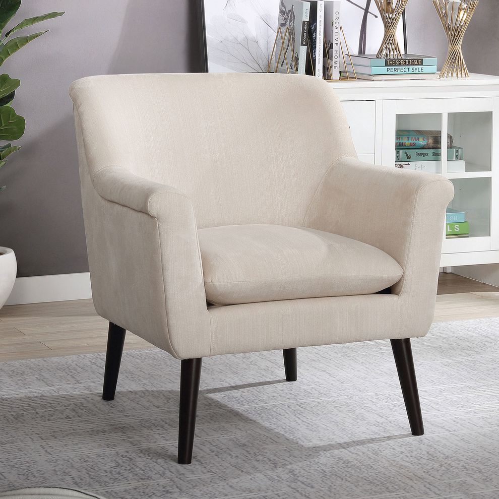 Beige Mid-Century Modern Accent Chair by Furniture of America