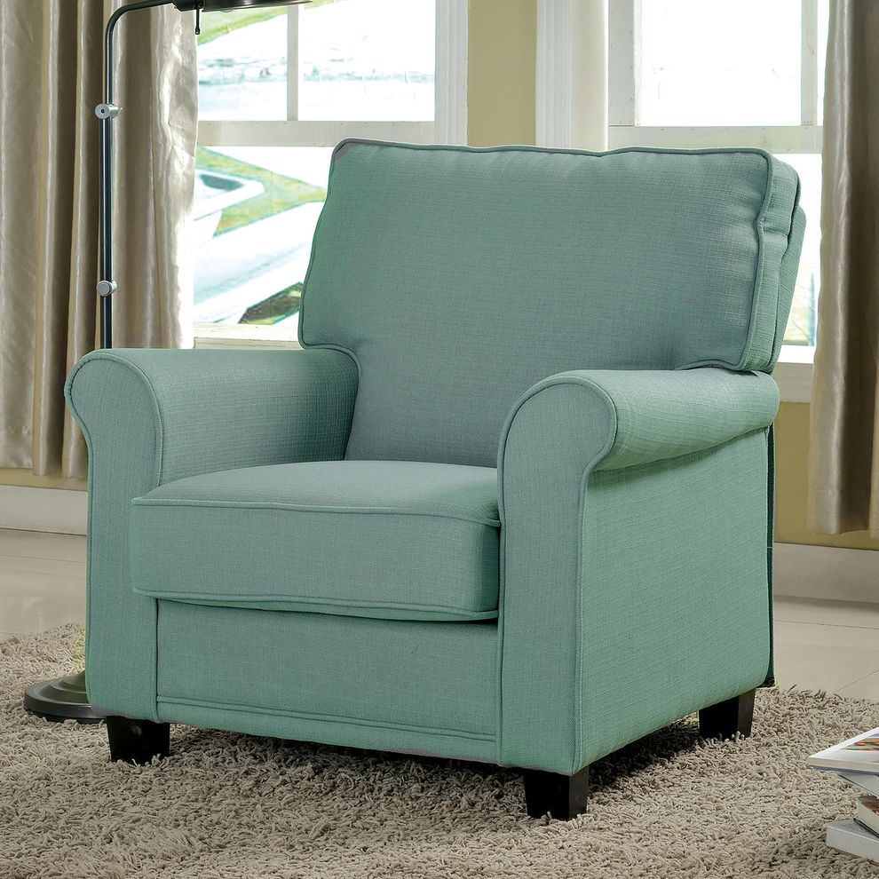 Blue Transitional Single Chair w/ Blue by Furniture of America
