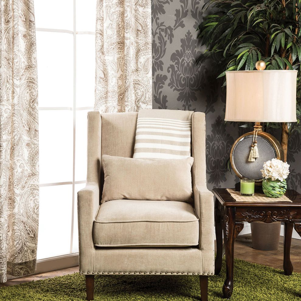 Ivory Transitional Accent Chair by Furniture of America