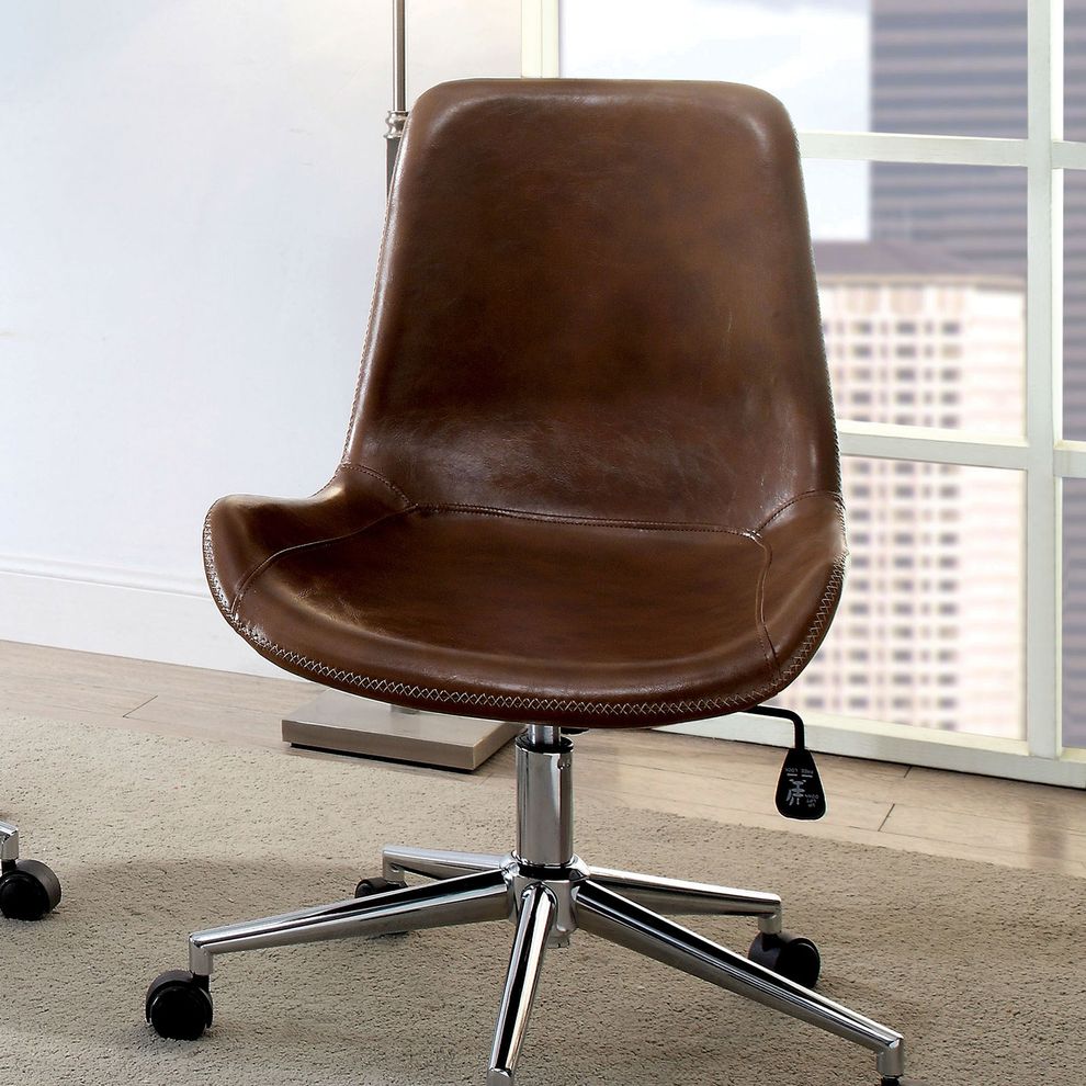 Brown Contemporary Office Chair by Furniture of America