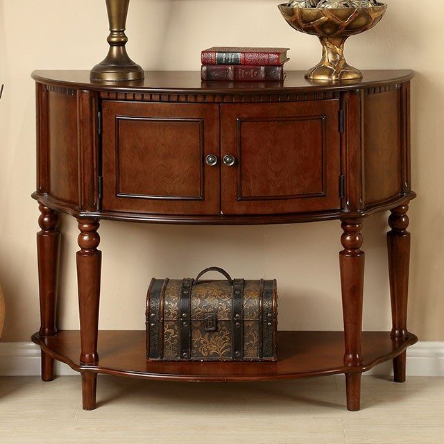 Cherry traditional side table by Furniture of America