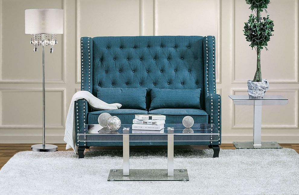 Wingseat / button tufted settee / lovseat by Furniture of America