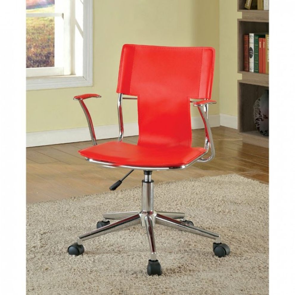 Contemporary red office style chair by Furniture of America