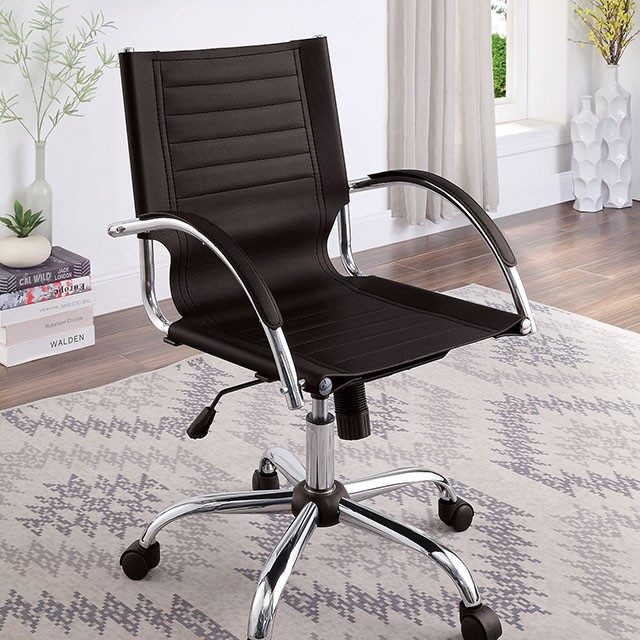 Black contemporary office chair by Furniture of America