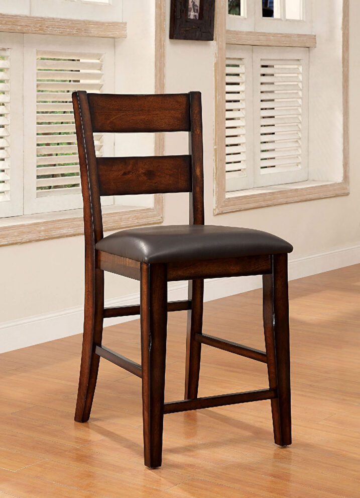 Dark cherry cottage counter ht. chair by Furniture of America