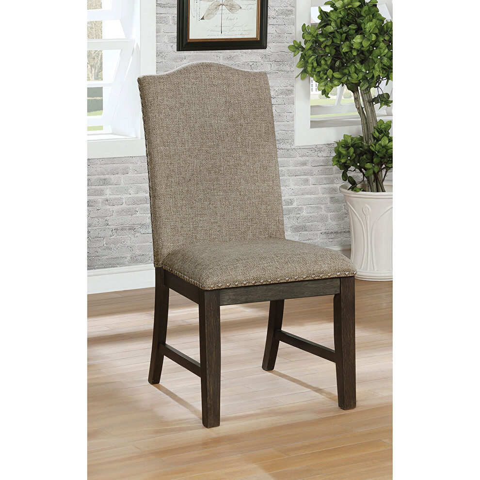 Padded seat and back dining chair by Furniture of America
