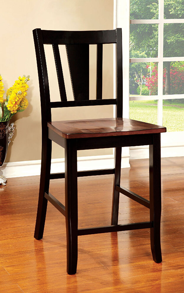 Black/ cherry transitional counter ht. chair by Furniture of America