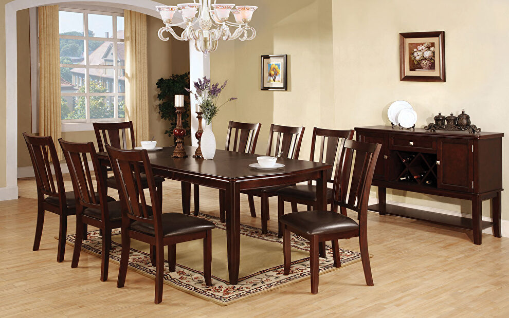 Espresso finish transitional dining table by Furniture of America