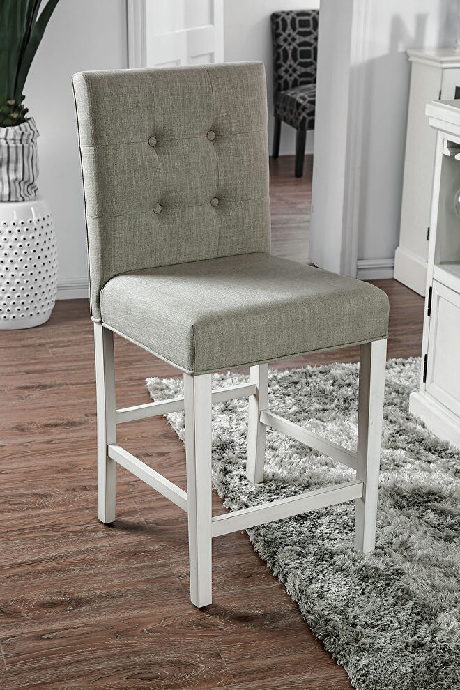 Padded fabric coushion counter ht. chair by Furniture of America