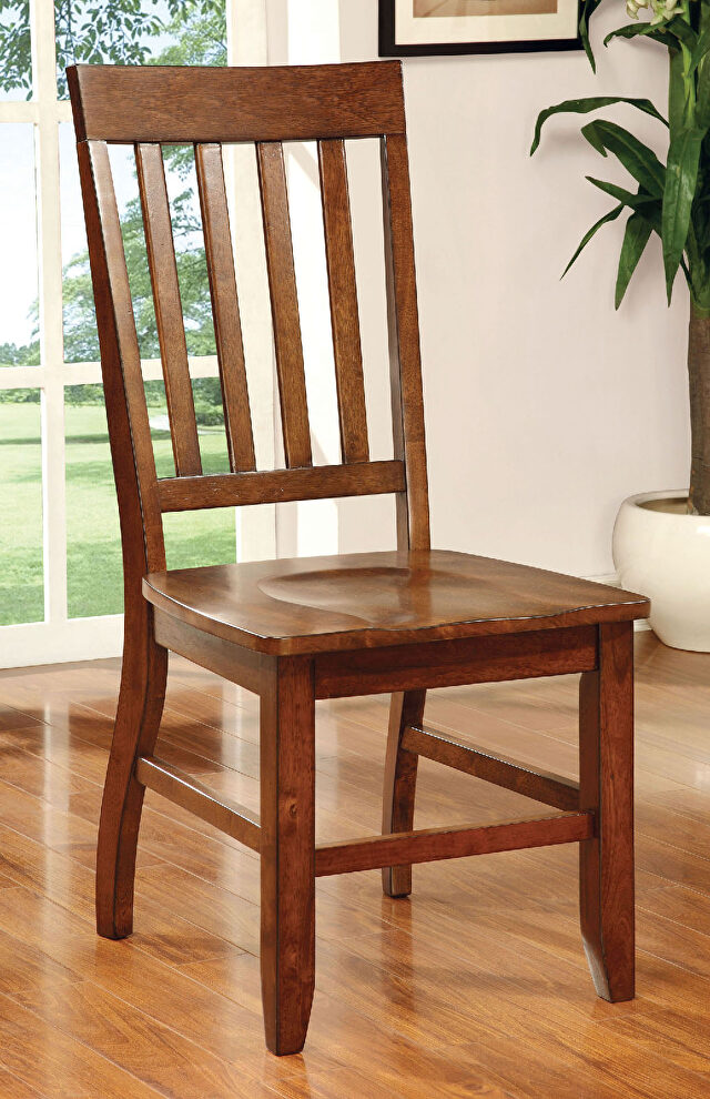 Dark oak transitional style dining chair by Furniture of America