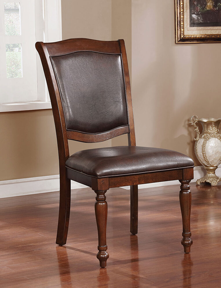 Brown cherry/ espresso traditional dining chair by Furniture of America