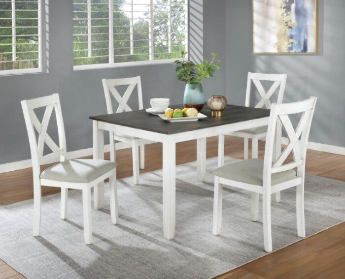 Natural wood grain texture 5 pc. dining table set by Furniture of America