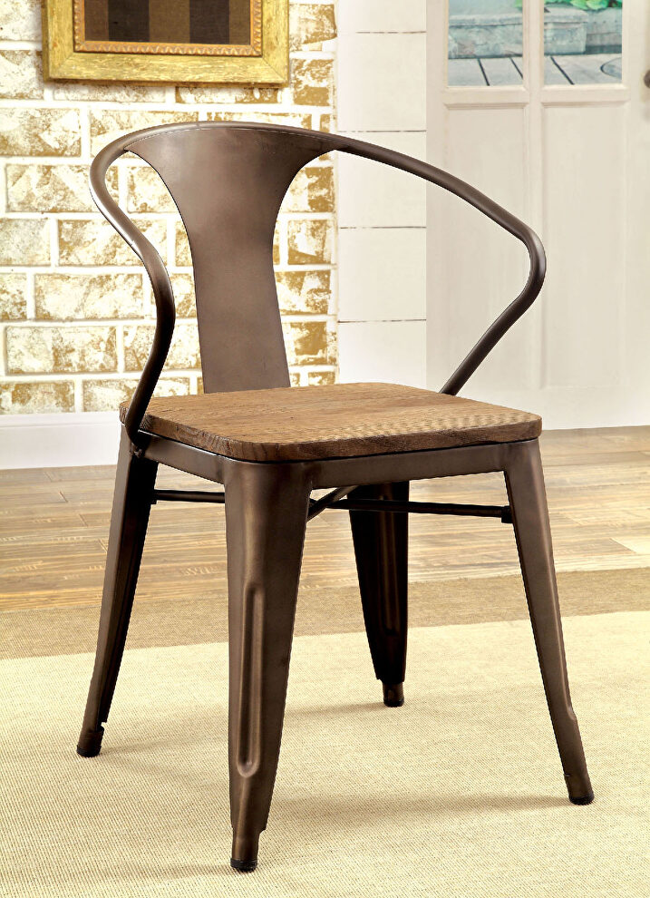 Metal legs & frame industrial dining chair by Furniture of America