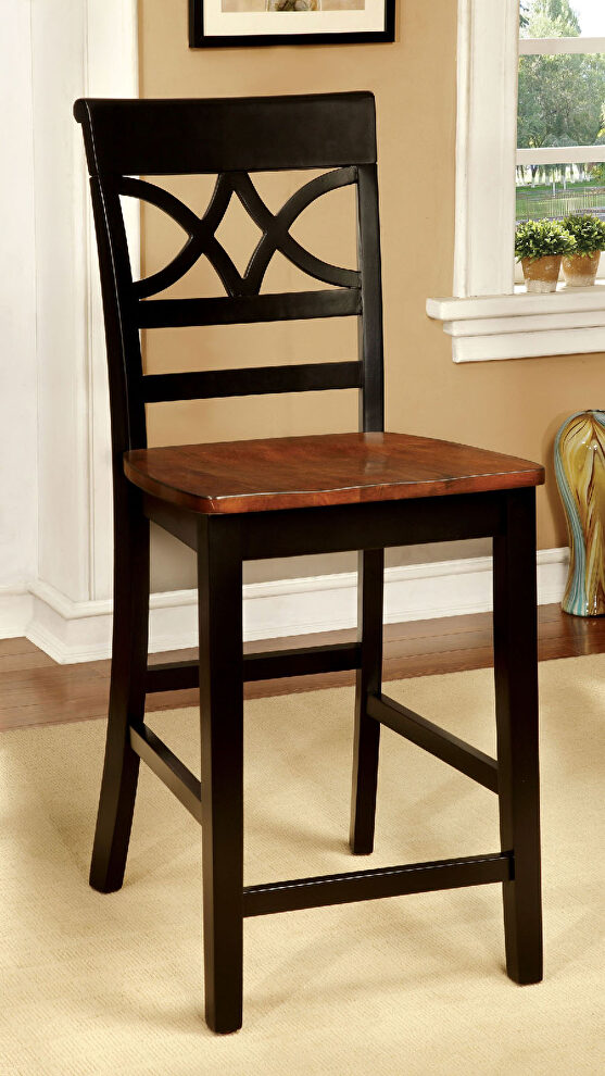 Black /cherry cottage counter ht. chair by Furniture of America