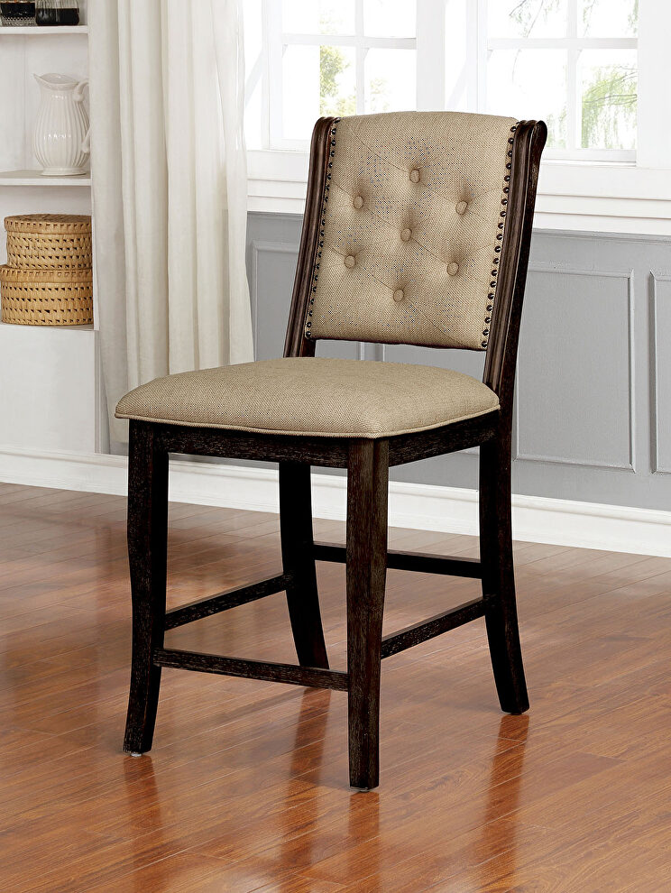 Gorgeous natural toned seat counter ht. chair by Furniture of America