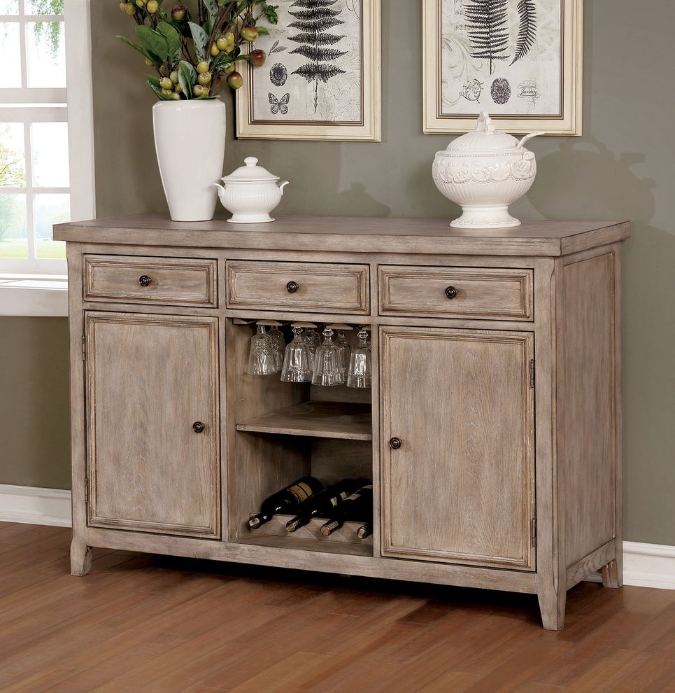 Natural rustic finish server / buffet by Furniture of America
