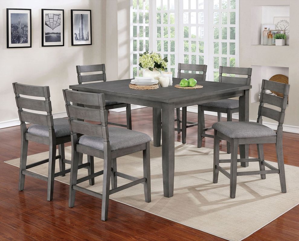 Gray Transitional Counter Ht. Table by Furniture of America
