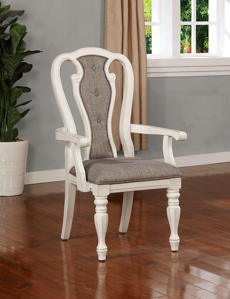 Button tufted dining chair by Furniture of America