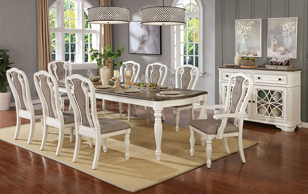 Solid wood construction family size dining by Furniture of America