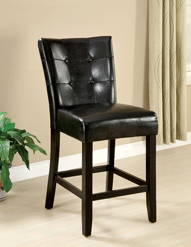 Comfortable leatherette parson counter ht. chair by Furniture of America