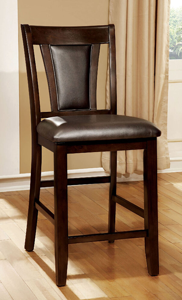 Dark cherry/ espresso contemporary counter ht. chair by Furniture of America
