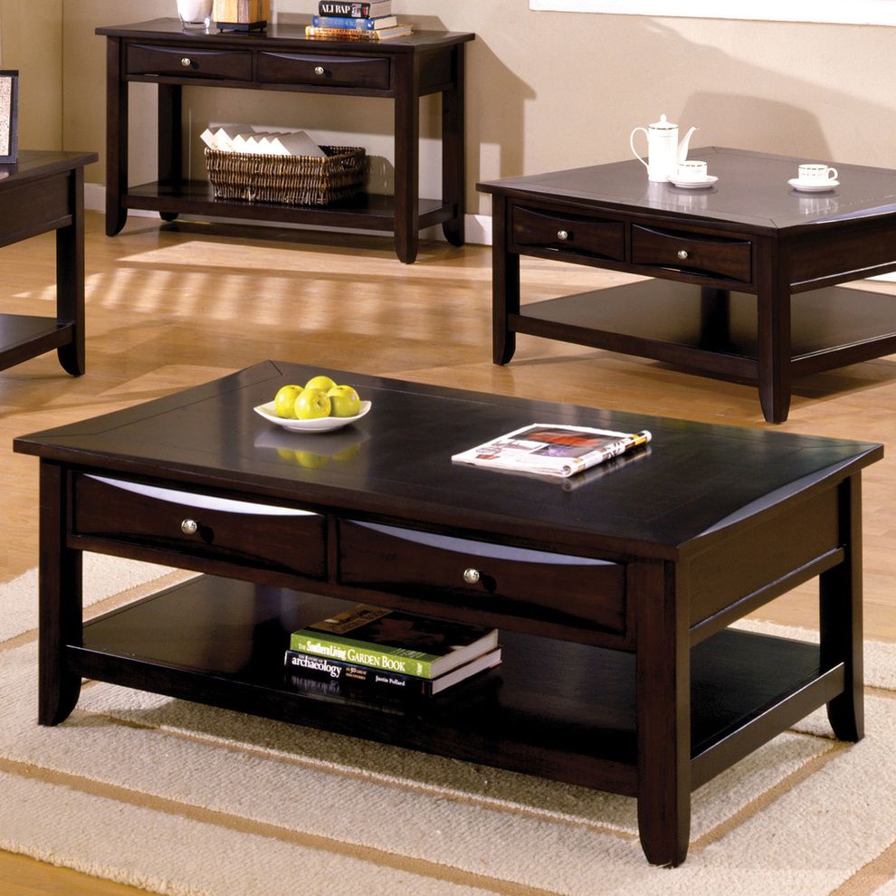 Espresso Transitional Coffee Table by Furniture of America