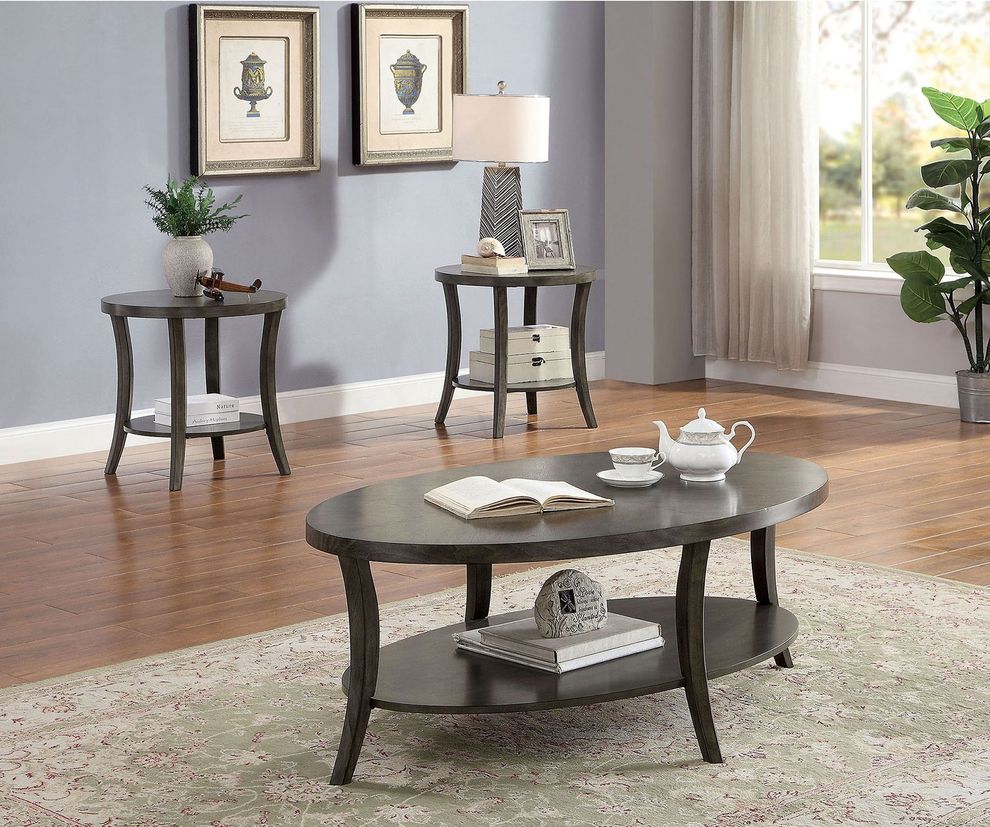 Gray Transitional 3 Pc. Table Set by Furniture of America