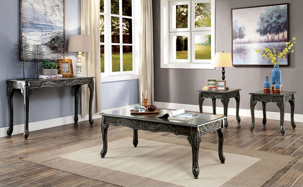 Gray Traditional 3 Pc. Table Set by Furniture of America