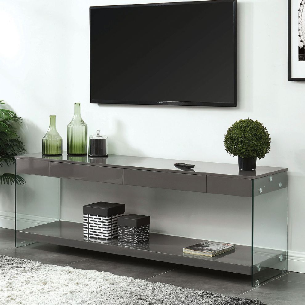 Gray contemporary 60-inch tv stand by Furniture of America