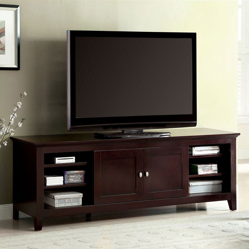 Dark Cherry Transitional 72-inch TV Stand by Furniture of America