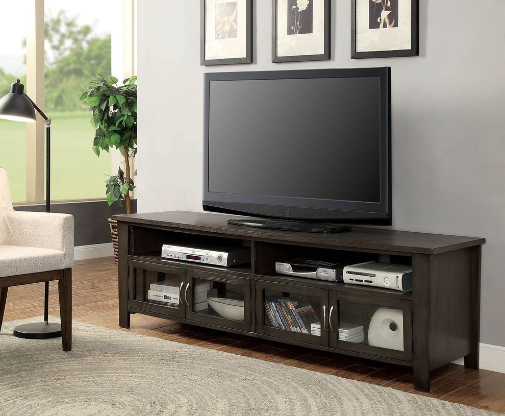 Gray alma transitional 72-inch TV stand by Furniture of America