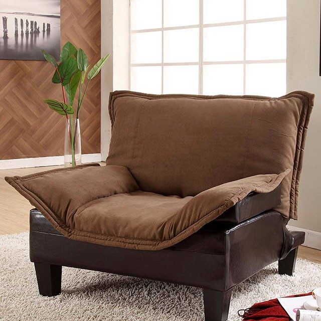 Mocha and espresso transitional style chair by Furniture of America