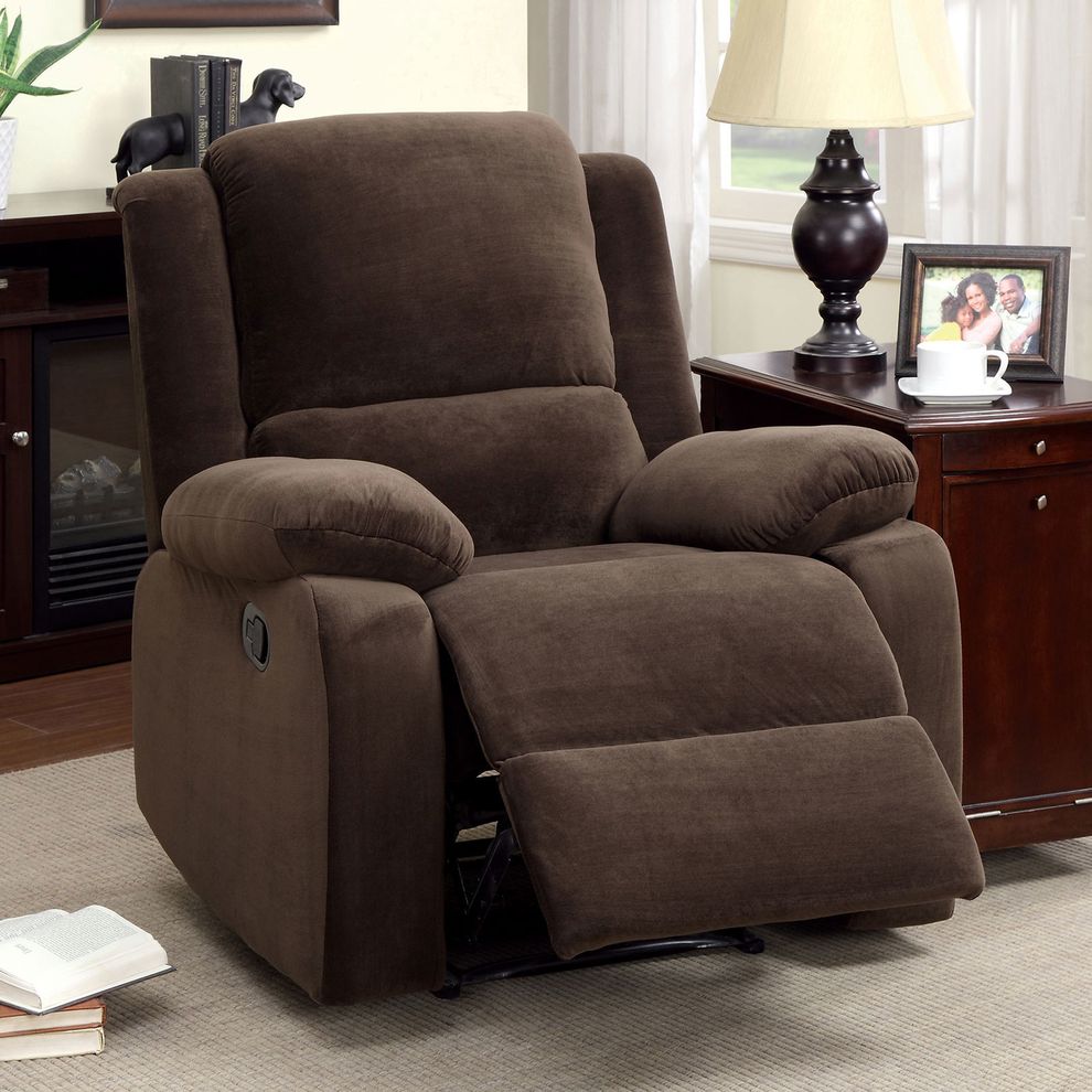 Dark Brown Transitional Chair by Furniture of America