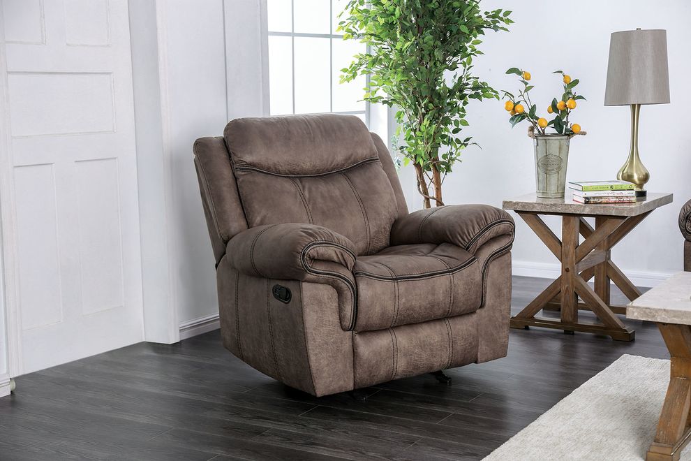 Brown Traditional Reclining Chair by Furniture of America