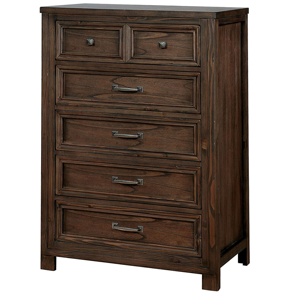 Dark oak weathered finish transitional chest by Furniture of America
