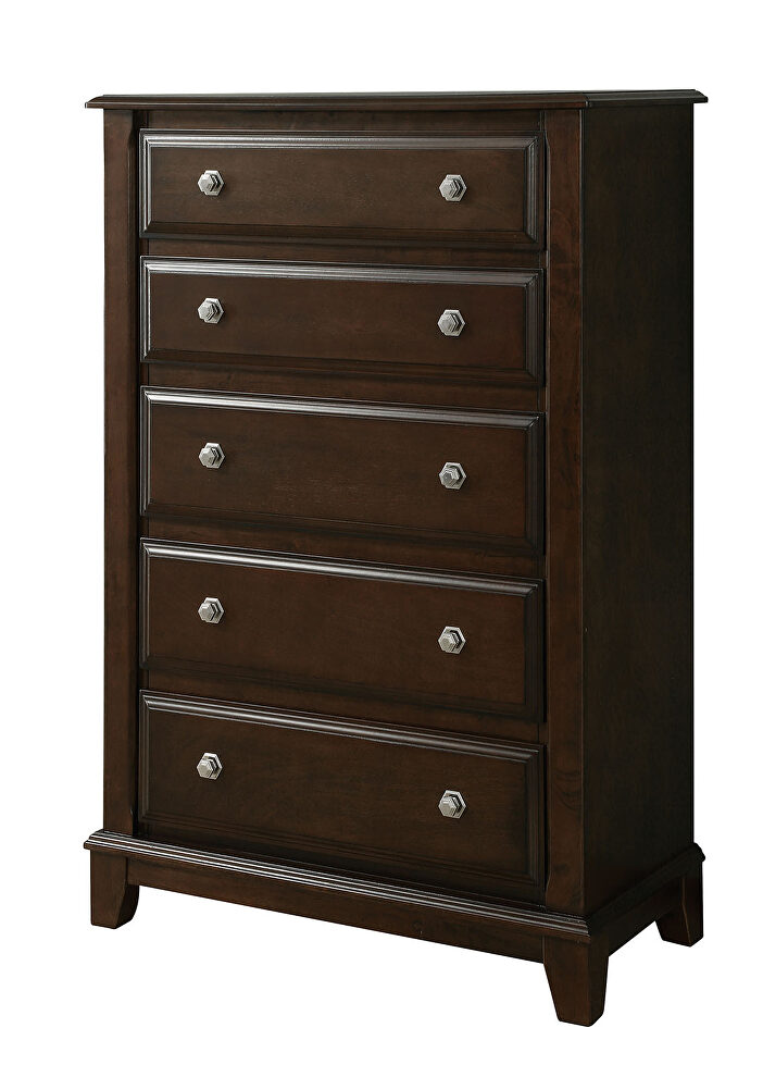 Brown cherry transitional style chest by Furniture of America