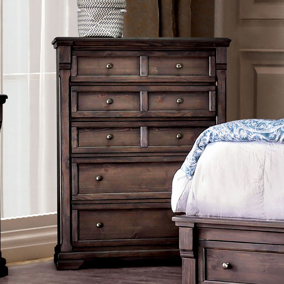 Walnut traditional style chest by Furniture of America
