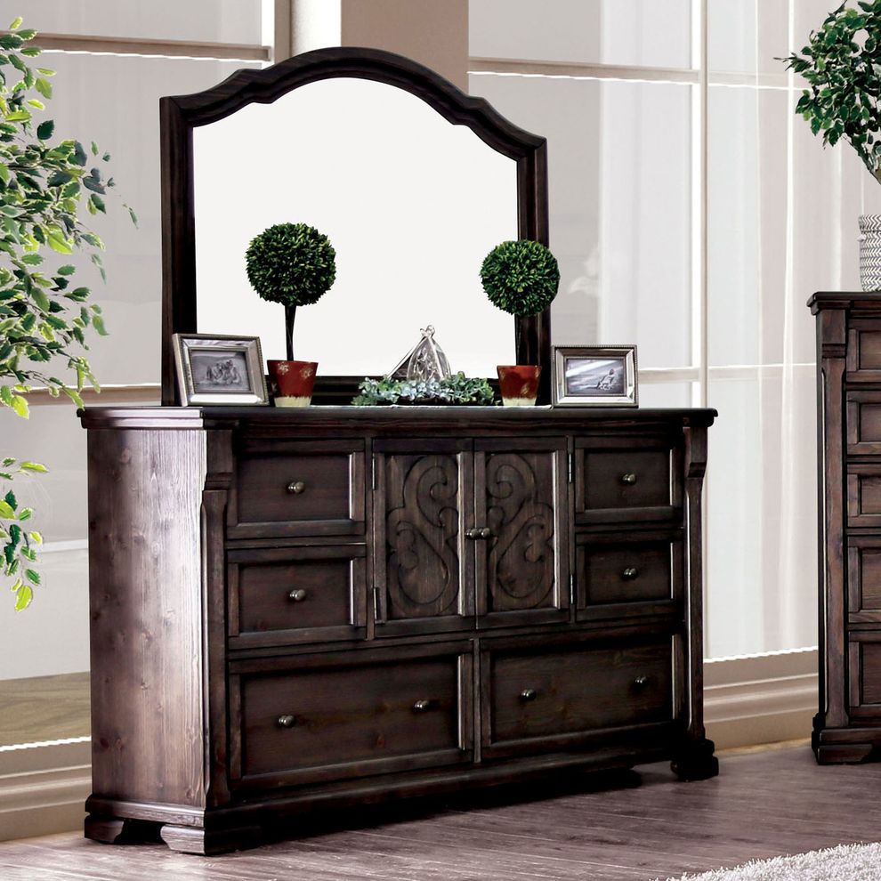 Camelback design traditional style dresser by Furniture of America